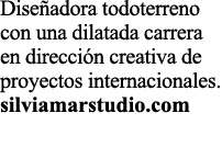 Dise adora todoterreno con una dilatada carrera en direcci n creativa de proyectos internacionales  silviamarstudio com