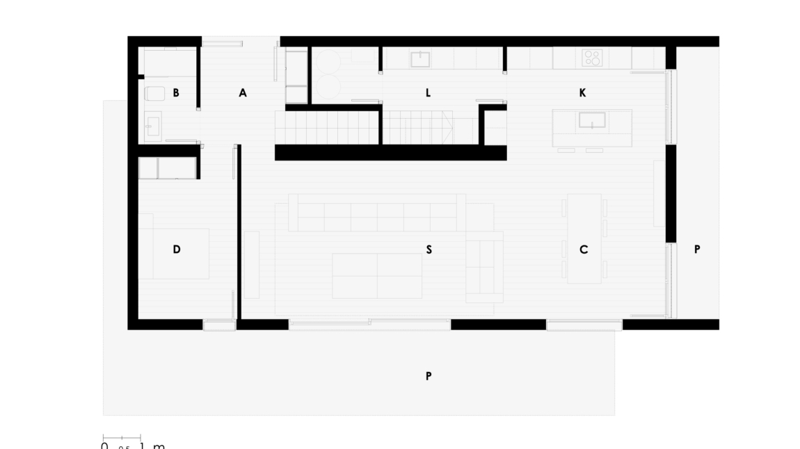 casa prefabricada de hormigon modelo2.245 Godella planta baja