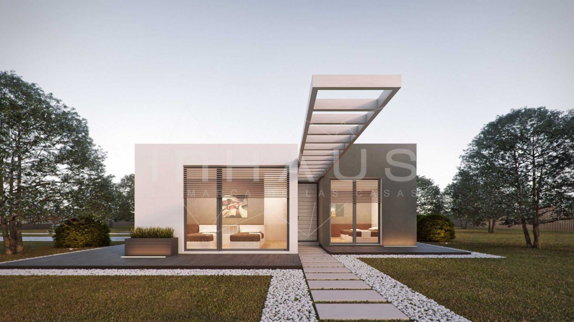 Casas prefabricadas moderna diseño modular de inHAUS_aceso