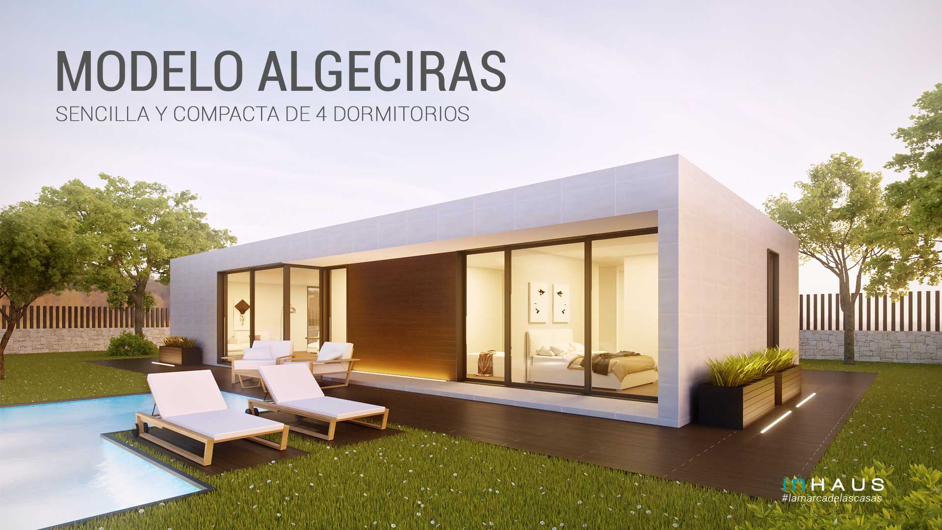 Vivienda prefabricada de diseño modelo Algeciras 4D 1P 2.138 - inHAUS.