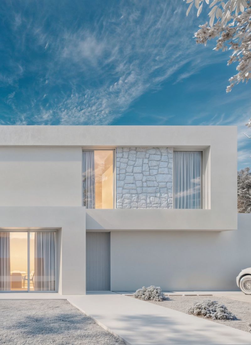 Maqueta vista fachada casa modular valencia