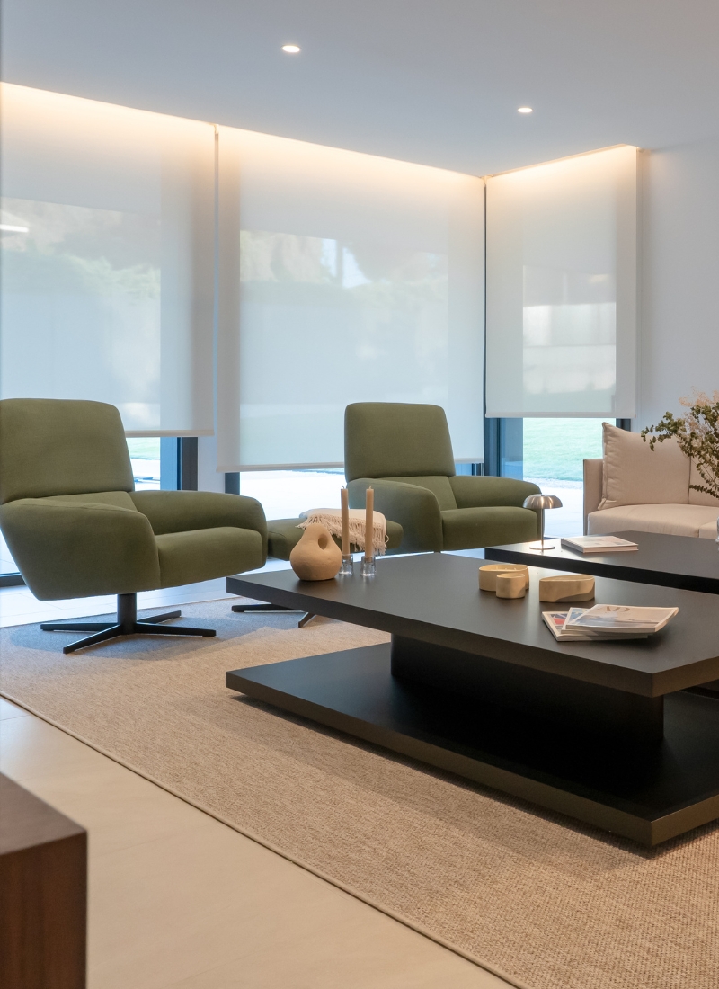 Salón con iluminación integrada