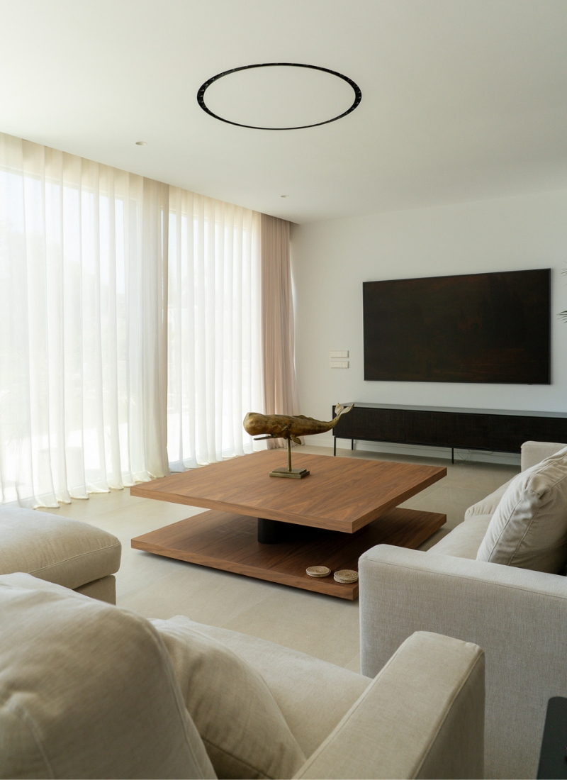 Interiorismo de un salón minimalista