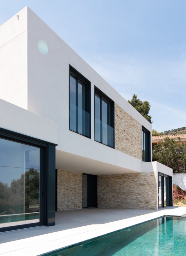 Fachada piedra natural monocapa