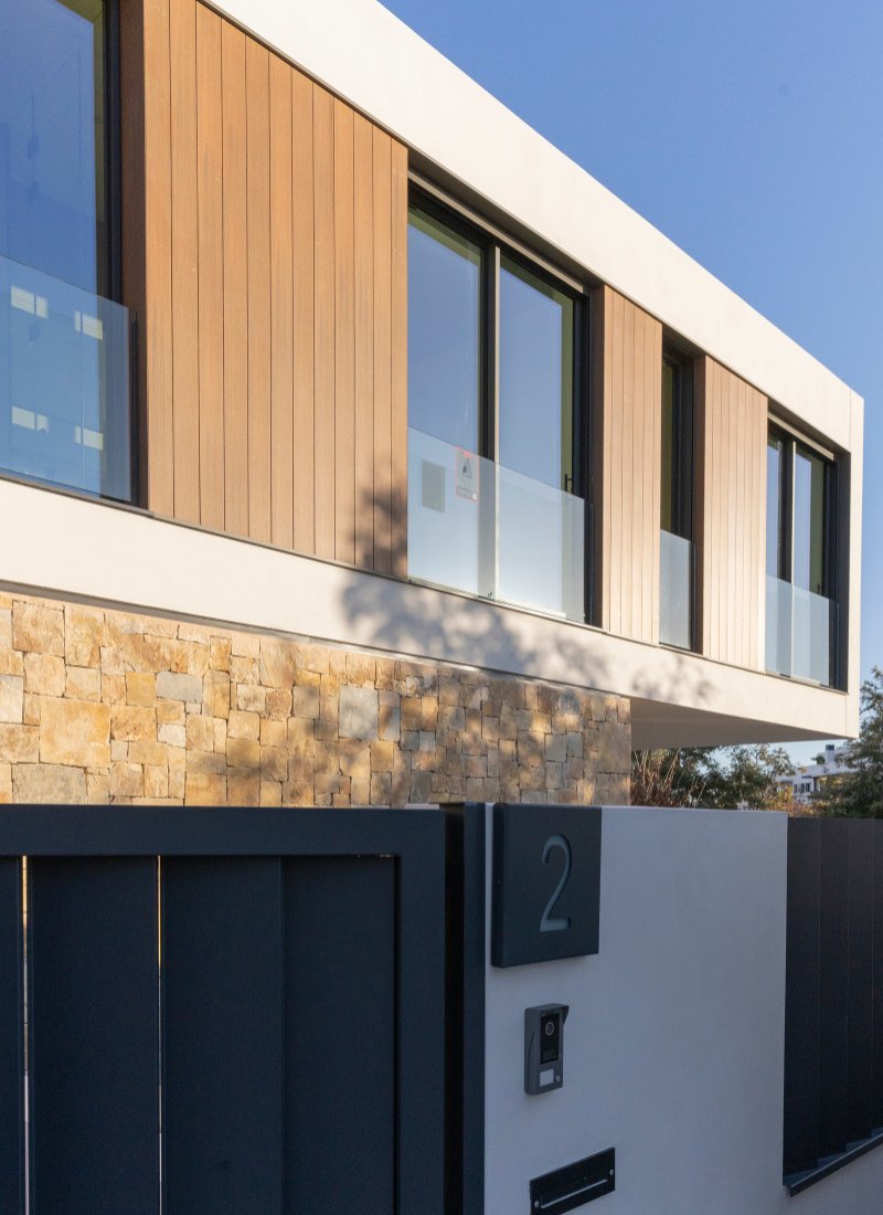 Selección materiales fachada vivienda