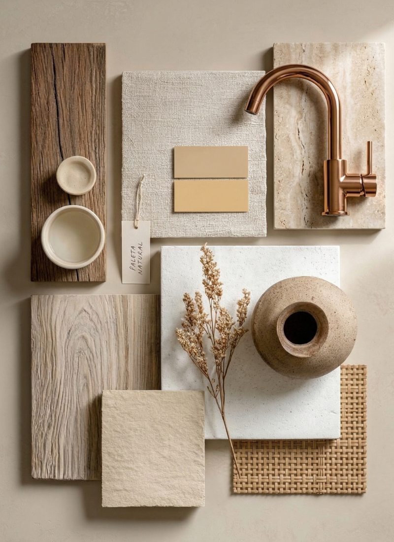 Moodboard tonalidades madera