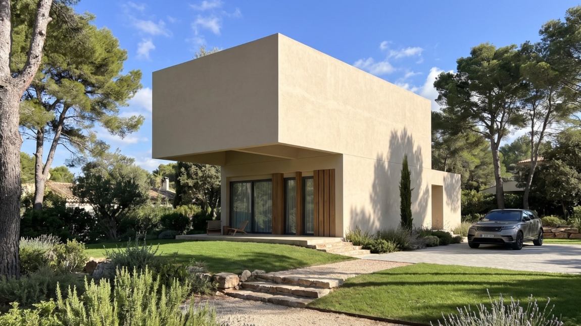Modelo NEXO casa eco sostenible texturas cálidas