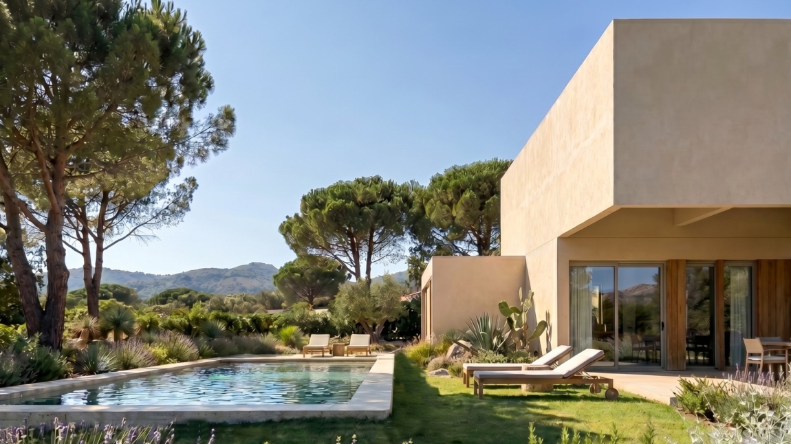 Modelo NEXO casa prefabricada oasis con piscina