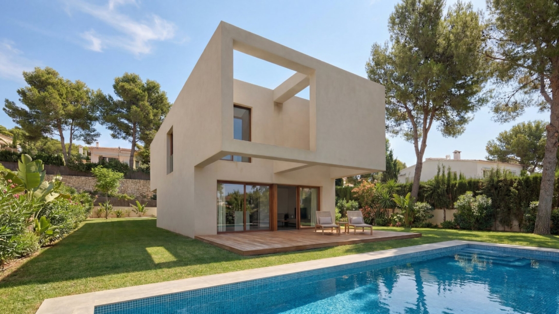 LITE modelo NIRON con piscina y terraza