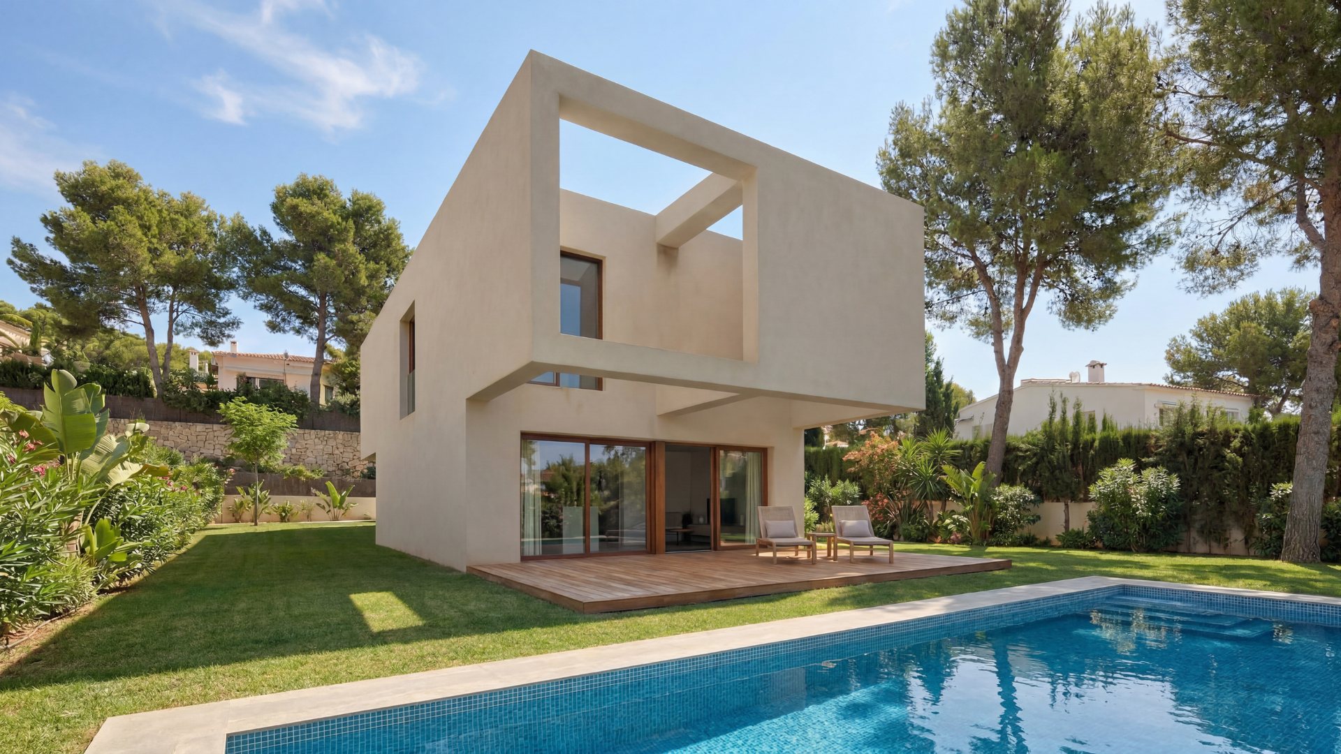 LITE modelo NIRON con piscina y terraza