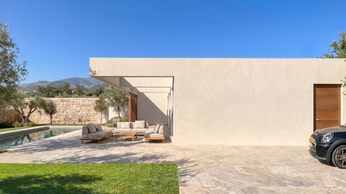 Modelo TERAL casa modular porche piscina