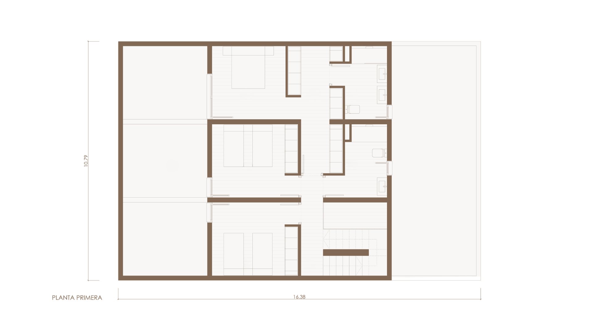 Modelo VETRA distribución primera planta casa modular