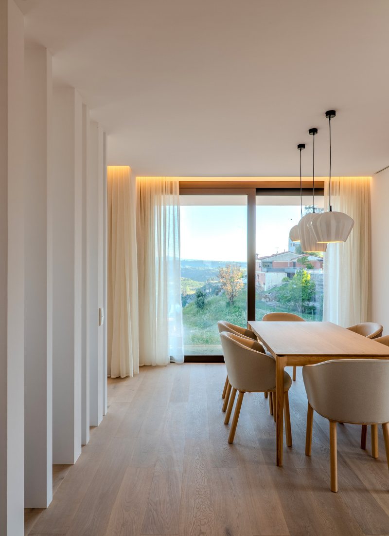 Comedor vistas exterior vivienda industrializada