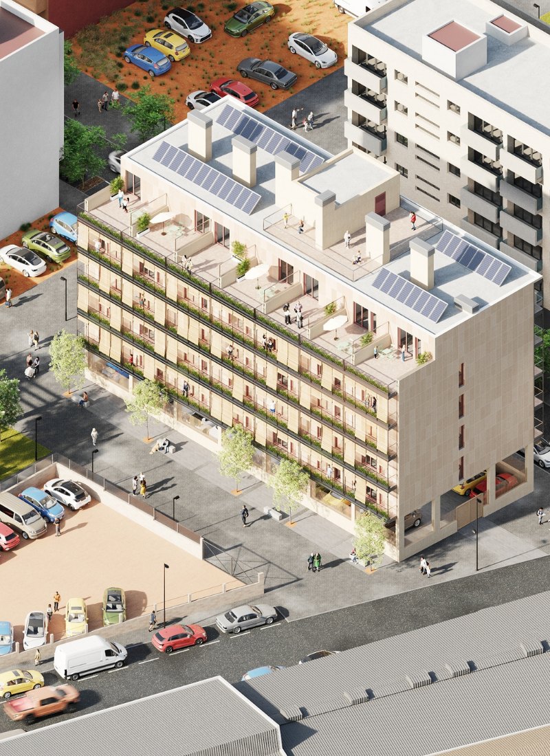 Edificio modular propuesta Plan VIVE Dana inhaus