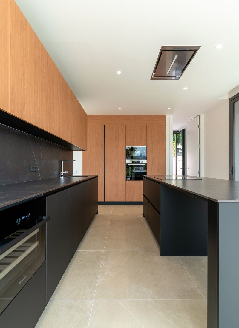 Cocina con isla casa modular Ontinyent