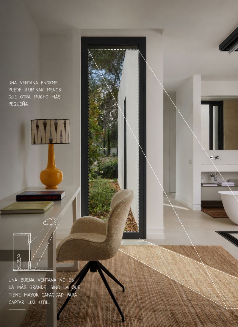 Tamaño ventana entrada luz natural vivienda