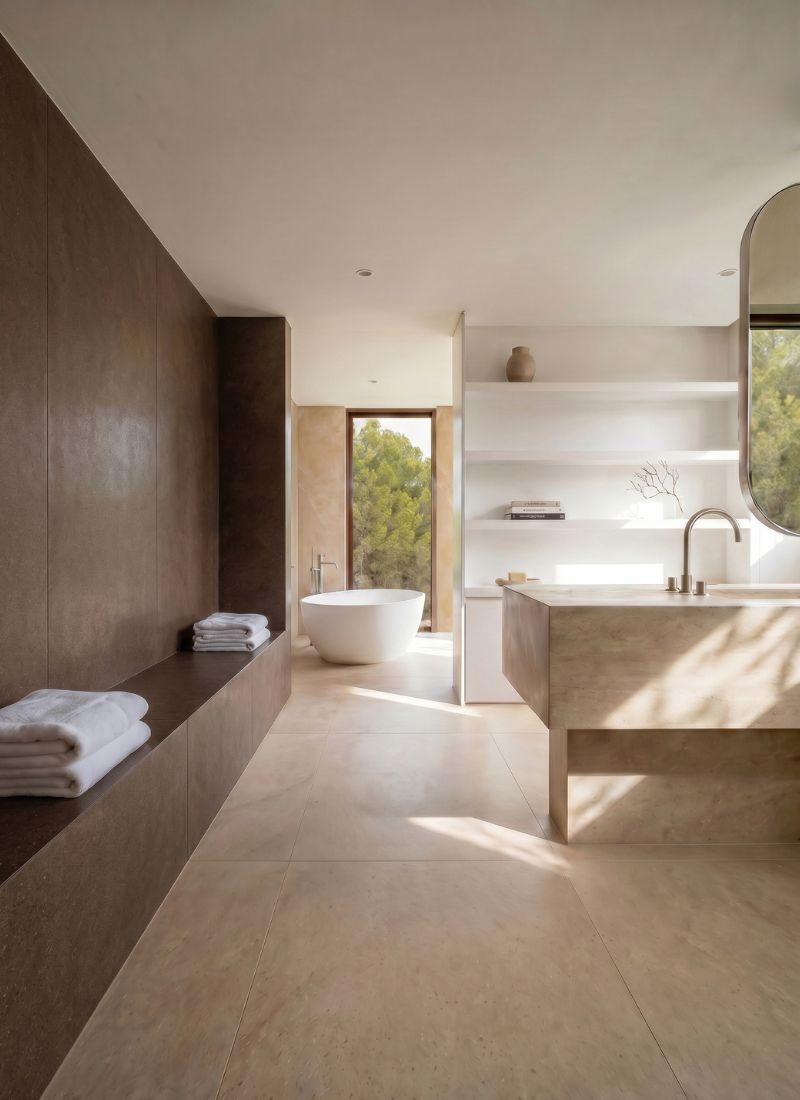 Baño lujo lavabo diseño casa modular premium