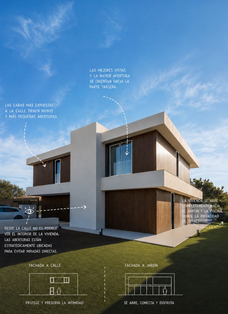 Orientación vivienda conseguir privacidad