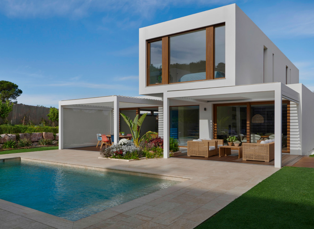 Casa modular pérgola bioclimática